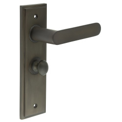 Burlington by Frelan Dark Bronze Fire Rated Bathroom Door Handles - Kensington - Inner 1 - 200 x 55mm