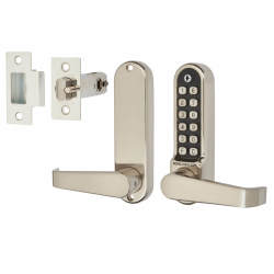 Borg BL5401 Easicode Pro Code Push Button Code Lock and Tubular Latch - Stainless Steel
