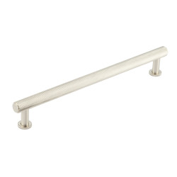 Burlington by Frelan Piccadilly 15mm Knurled T-Bar Cabinet Pull Handle - 224mm c/c - Satin Nickel