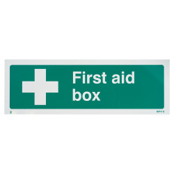 Altro First Aid Box Sign - 300 x 100mm - Rigid Plastic