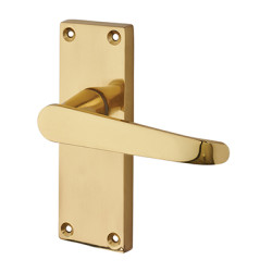 Touchpoint Polished Brass Budget Straight Latch Door - Short Plate - Mia Range - 114 x 42mm