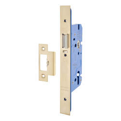 Altro Architectural DIN Euro Mortice Nightlatch - 85mm Case - 60mm Backset - PVD Brass