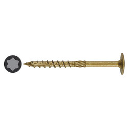 Reisser Timber Connector Torx Wafer Head Wood Screws - 8.0 x 320mm - Nano Bronze - Pack of 25