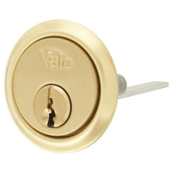 Yale 1109 Replacement Rim Cylinder - Polished Brass - Keyed to Differ