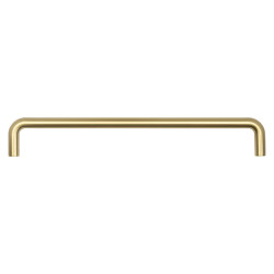 CRES by Frelan Satin Brass 19mm D-Bar Door Pull Handle - Screw Fix - 425mm c/c