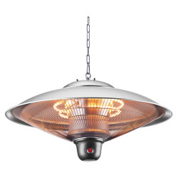 Forum Zink Marl IP34 Ceiling Pendant Patio Heater with Remote Control - 2000W