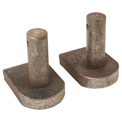 Gate Hook to Weld with Straight End - 19mm Pin - Self Colour Steel - Pair