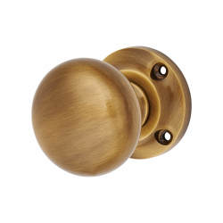 Heritage Brass by M Marcus Antique Brass Mortice Door Knob - 57mm Rose Diameter - Victoria Range