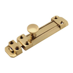 Touchpoint Flat Section Bolt - 200 x 34mm - Polished Brass