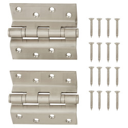 Rebated Storm Proof Casement Window/Door Hinge - 100 x 3mm - Stainless Steel - Pair