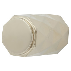 Alexander & Wilks Diamond Cut Cylinder Cabinet Knob - 20mm Diameter - PVD Polished Nickel