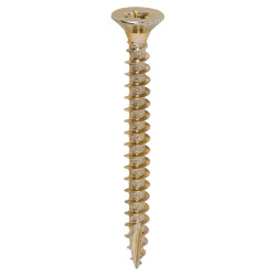 TIMCO Classic Pozi Countersunk Wood Screws - 5.0 x 50mm - Yellow Zinc - Pack of 200