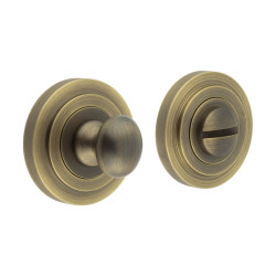 Burlington by Frelan Inner 1 Turn & Release with Stepped Rose - 47mm Diameter - Antique Brass