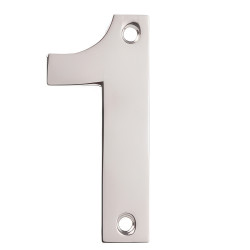Altro 100mm Screw Fix Door Numeral - 1 - Satin Stainless Steel