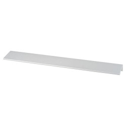 Touchpoint Vora Lipped Edge Cabinet Pull Handle - 128mm Centres - Brushed Aluminium