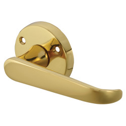 Carlisle Brass Polished Brass Victorian Door Handles on Round Rose