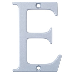 76mm Screw Fix Door Letter - E - Premium Satin Silver