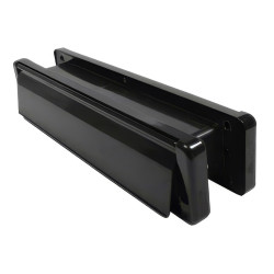 Fab & Fix - uPVC/Timber - Nu-Mail Letter Plate - 310 x 68mm - Door Thickness 40-80mm - Black