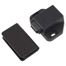 Altro Magnetic Touch Latch for Glass Door with Counter Piece - 41 x 31 x 16mm - Black