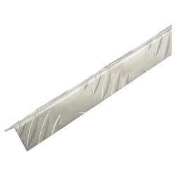 Rothley 2500mm Aluminium Angle - Equal Sided - 23.5 x 23.5 x 1.5mm - Checker Plate 5 Bar Tread - Raw