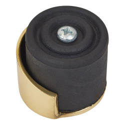 Altro Round Floor Mounted Door Stop - 30 x 35mm - Polished Brass