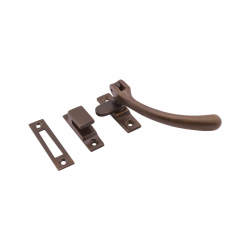 Hampstead Bulb End Mortice & Hook Plate Casement Window Fastener - Reversible - Soft Antique Bronze