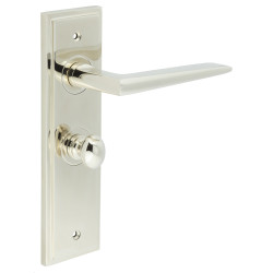 Burlington by Frelan Polished Nickel Fire Rated Bathroom Door Handles - Mayfair - Inner 1 - 200 x 55mm