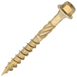 SiDAX Timber Frame Screws Hex Head - 6.7 x 60mm - Yellow Zinc - Pack of 50