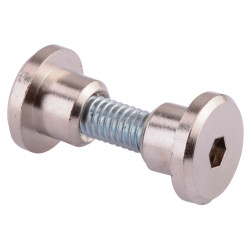 Hex Headed Bolt Through Fixing - 17-21mm Panels - Satin Anodised Aluminium - Pack of 10