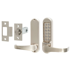Codelocks CL510 Push Button Code Lock and Tubular Latch - Stainless Steel
