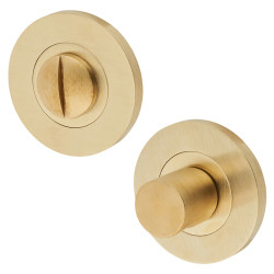 Alexander & Wilks Bathroom Turn & Release - 50mm Diameter - Satin Brass
