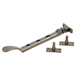 Hampstead Victorian Casement Window Stay - 8"/200mm Length - Black Nickel