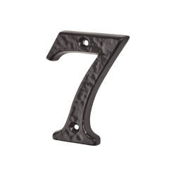 Elan 76mm Screw Fix Door Numeral - 7 - Metalized Antique Black Iron