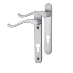 Fab & Fix Windsor uPVC Scroll Multipoint Door Handle - 92mm c/c - LH - Bright Chrome