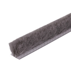 Exitex Sash Window Slide Pile with Fin - 100m Length - 6.5mm Pile - Grey