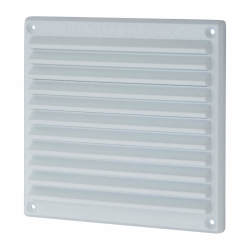 Louvre Vent with Flyscreen - 166 x 160mm - 6423mm² Free Air Flow - White Plastic