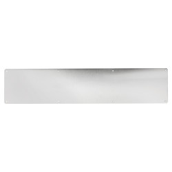 Altro Stainless Steel Kick Plate - 700 x 150 x 1.2mm - 8 Screw Holes - Radius - Satin