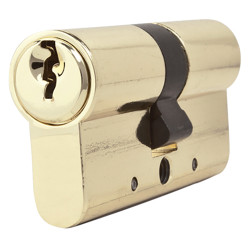 Touchpoint 5 Pin 60mm Euro Double Cylinder - 30 + 30mm - Polished Brass - Keyed to Differ