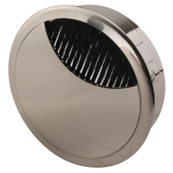 Altro Round Cable Tidy Grommet - 80mm Hole Size - Brushed Nickel Mirror Effect