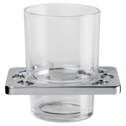 Croydex Sutton Tumbler & Holder - 95 x 100 x 80mm - Polished Chrome