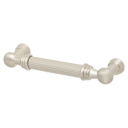 Altro Whitby Lines 10mm T-Bar Cabinet Pull Handle - 96mm Centres - Satin Nickel