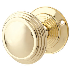Heritage Brass by M Marcus Polished Brass Mortice Door Knob - 69mm Rose Diameter - Goodrich Range