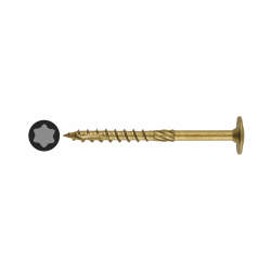 Reisser Timber Connector Torx Wafer Head Wood Screws - 8.0 x 100mm - Nano Bronze - Pack of 25