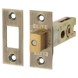 Touchpoint 5mm Tubular Bathroom Deadbolt - 76mm Case - 57mm Backset - Square - Antique Brass