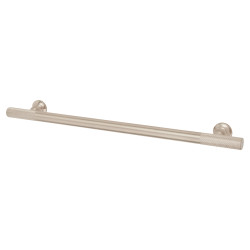 Altro York 12mm Partially Knurled T-Bar Cabinet Pull Handle - 224mm Centres - Satin Nickel