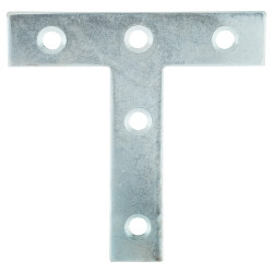 Tee Plate - 75mm Length - Zinc Plated - Pack of 10