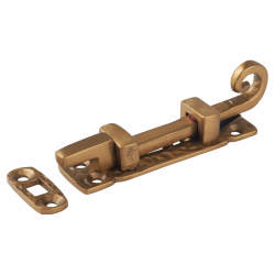 Olde Forge Curly Tail Necked Barrel Bolt - 85 x 23mm - Antique Bronze