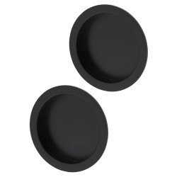 ECLISSE Essentials Round Fire Rated Flush Handle Set - Matt Black