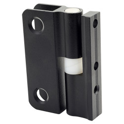 Premier Self Closing Toilet Cubicle Hinge - 17-19mm Panels - Black Textured