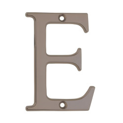 76mm Screw Fix Door Letter - E - Bright Bronze